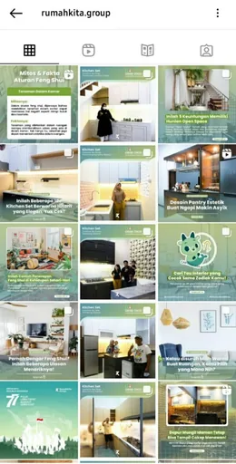 Instagram grid of the Rumahkita.group account
